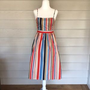 Striped lace back dress